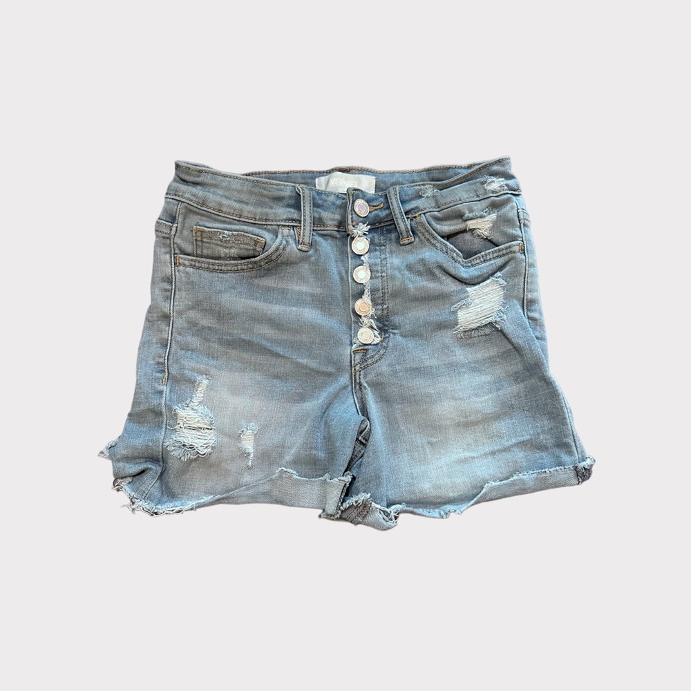 5 Button High Waist Shorts